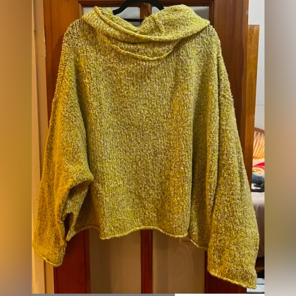 Free People Quince BFF Cowl Neck Sweater in “Quince” (Yellow) Colour - Picture 4 of 6
